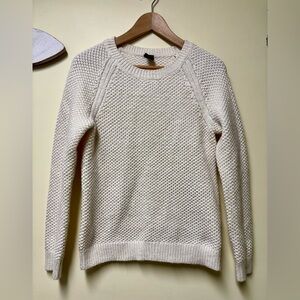 Gap Chunky Knit Cream Crewneck Sweater - Medium
